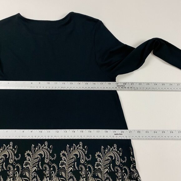 NWOT J. Jill Wearever Collection Long Sleeve Paisley Border Tunic Top Blouse M - Picture 13 of 16